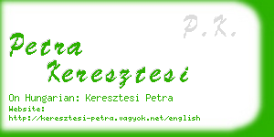 petra keresztesi business card